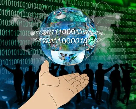 Hand of internet Stockillustratie