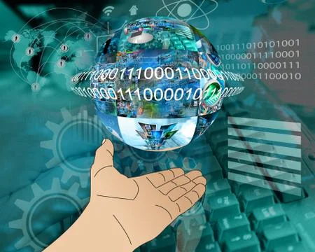 Hand of internet Stock Illustration