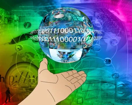 Hand of internet Stock Illustration