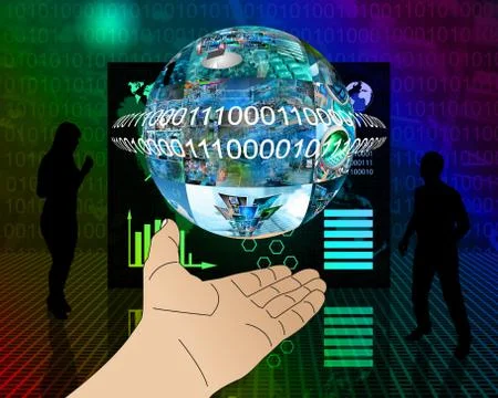 Hand of internet Stockillustratie