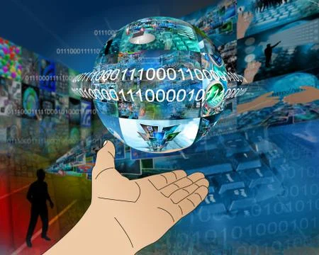 Hand of internet Stock Illustration