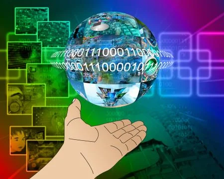 Hand of internet Stock Illustration