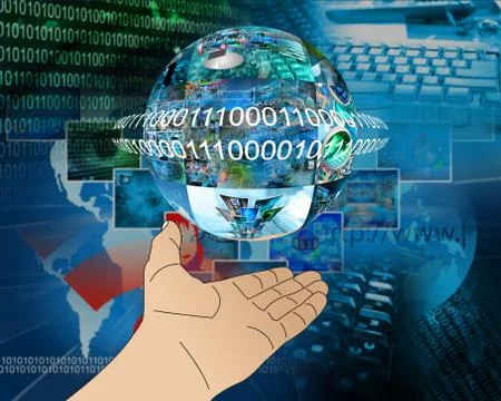 Hand of internet Stock Illustration