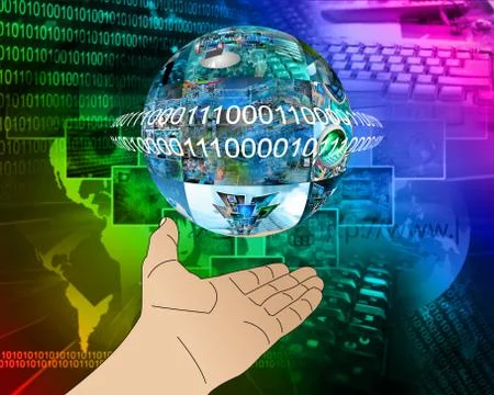 Hand of internet Stock Illustration