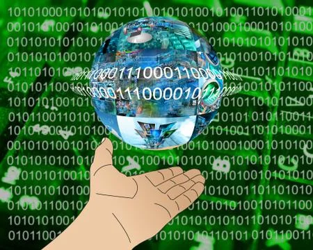 Hand of internet Stock Illustration