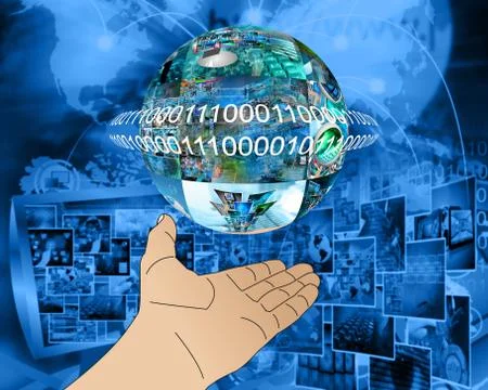 Hand of internet Stockillustratie