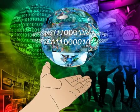 Hand of internet Stock Illustration