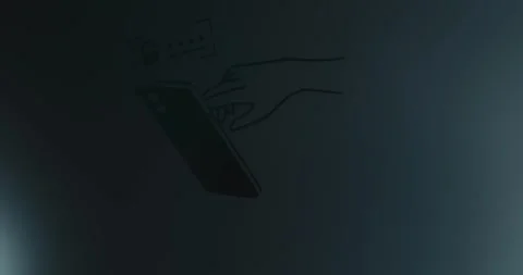 Hand introducing the authentication password on smartphone Stock-Footage 313864888