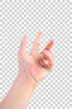 Hand on isolated background clipping path Stock Photos