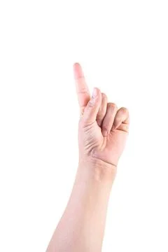 Hand on isolated background clipping path Stock Photos