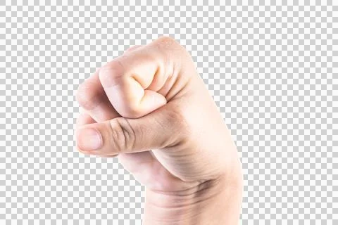 Hand on isolated background clipping path Foto stock