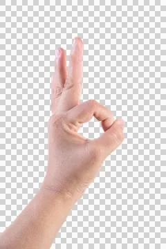 Hand on isolated background clipping path Stock Photos