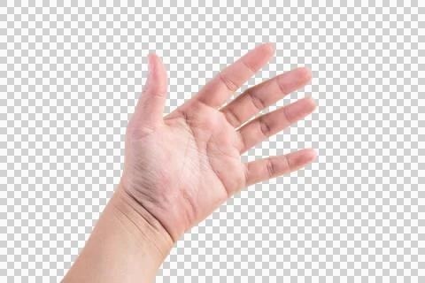 Hand on isolated background clipping path Stock Photos