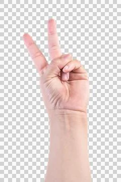Hand on isolated background clipping path Stock Photos