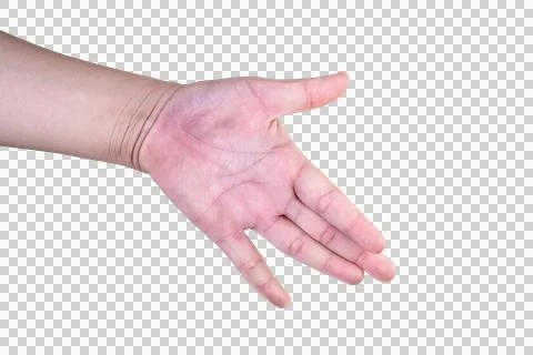 Hand on isolated background clipping path Stock Photos