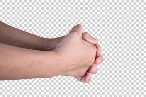 Hand on isolated background clipping path Stock Photos