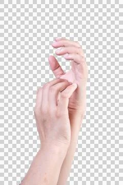 Hand on isolated background clipping path Stock Photos