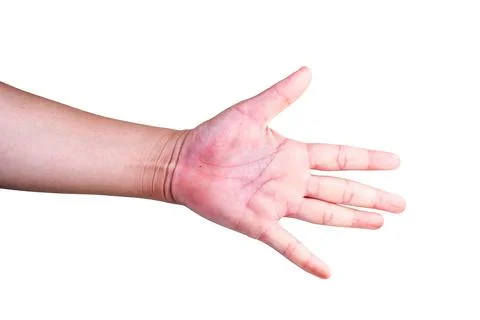 Hand on isolated background clipping path Stock Photos