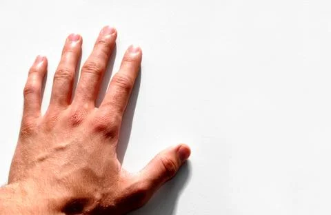 Hand on the isolated background Stock Photos