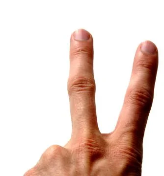 Hand on the isolated background Stock Photos