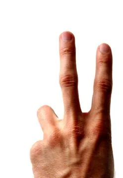 Hand on the isolated background Stock Photos