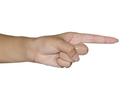 Hand on the isolated background. Stock Photos