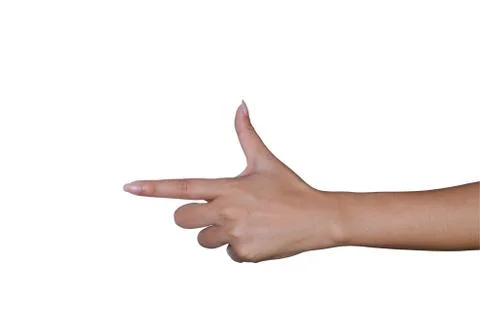 Hand on the isolated background. Stock Photos