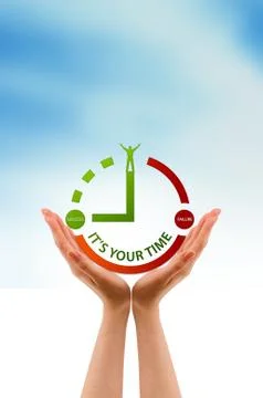 Hand it's your time Illustrazione stock