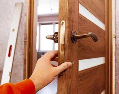 Hand of joiner Stock Photos