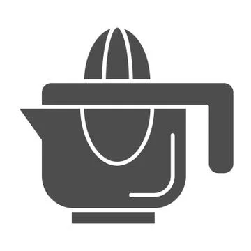 Hand juicer solid icon. Juice squeezer vector illustration isolated on white Stock Illustration