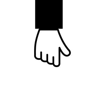 Hand keep icon cursor isolated on white Stock Illustration