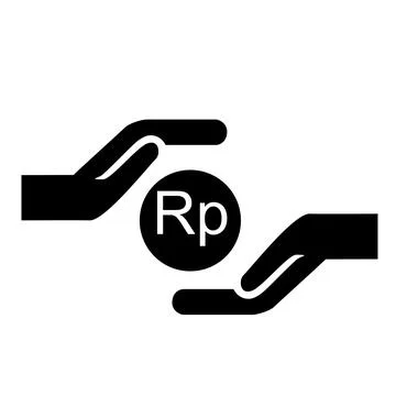 Hand Keep Rupiah Coin Asset, Investment Illustration Stock Illustration