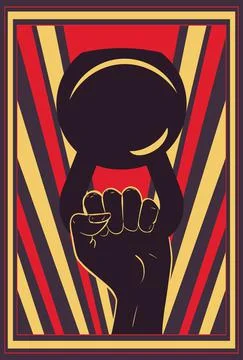 Hand with Kettlebell design Stock Illustration