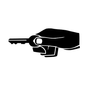 Hand with key Ilustración de archivo