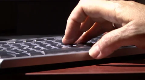 Hand on the keyboard Stock Footage 33639020