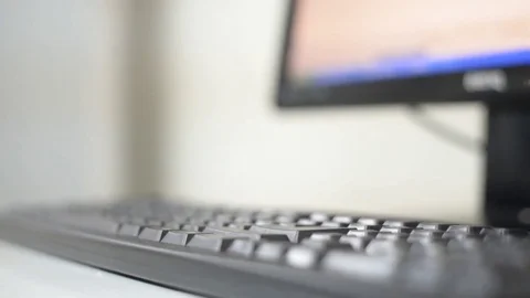 Hand on Keyboard typing Stock Footage 75785527