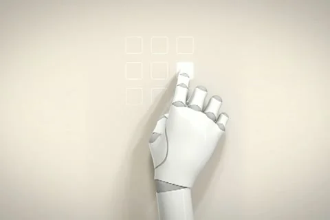 Hand on a Keypad Stock Footage 10818100