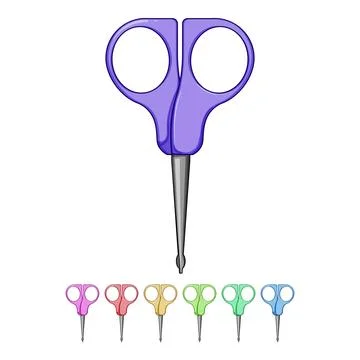 Hand kid scissors cartoon vector graphic Stock Illustration
