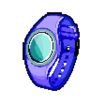 Hand kid watch time pixel art vector illustration Stock Illustration