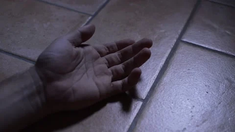 Hand of a killed man. murdered man. Stock Footage 224095944