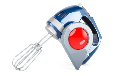 Hand kitchen mixer with map pointer. 3D rendering Stock Illustration