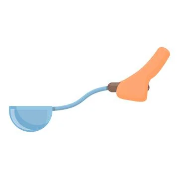 Hand with kitchen tool icon, cartoon style Stockillustratie