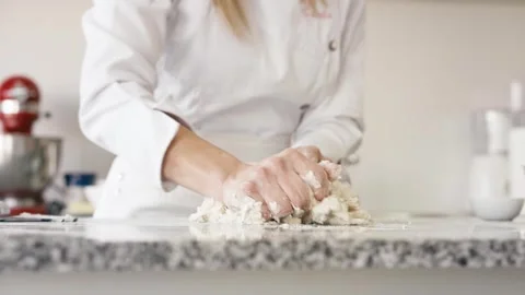 Hand-Kneading Bread Dough with Pastry Cornet - 4K Video, Cinematic Aesthetic 動画素材 246947661