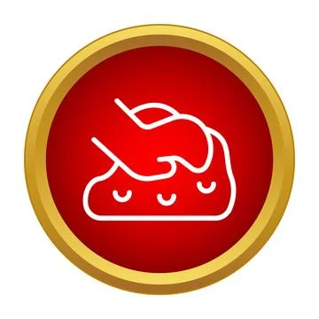 Hand kneading dough for bread making icon Stock Illustration