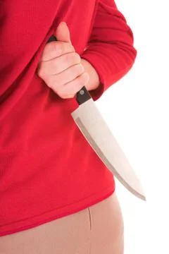 Hand with knife Stock Photos
