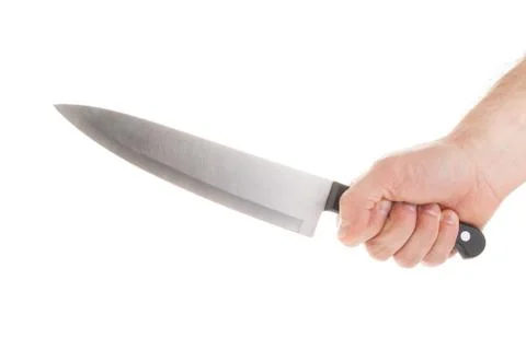 Hand with knife Stock Photos