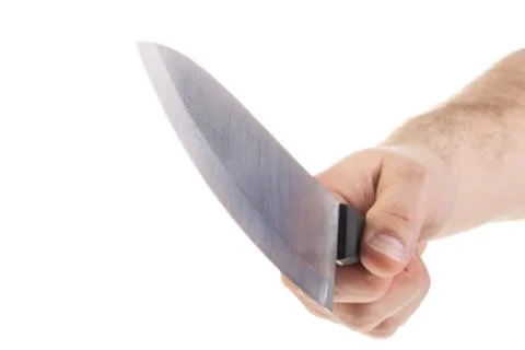 Hand with knife Stock Photos