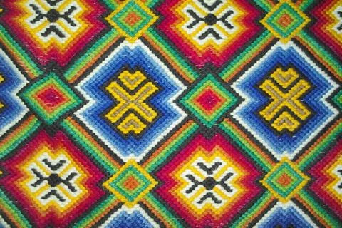 Hand knitted background Stock Photos