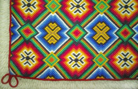 Hand knitted background Stock Photos