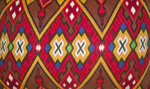 Hand knitted background Stock Photos